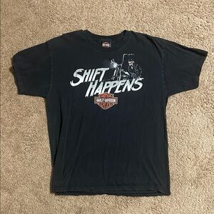 Harley-Davidson Black 'Shift Happens' Tee
